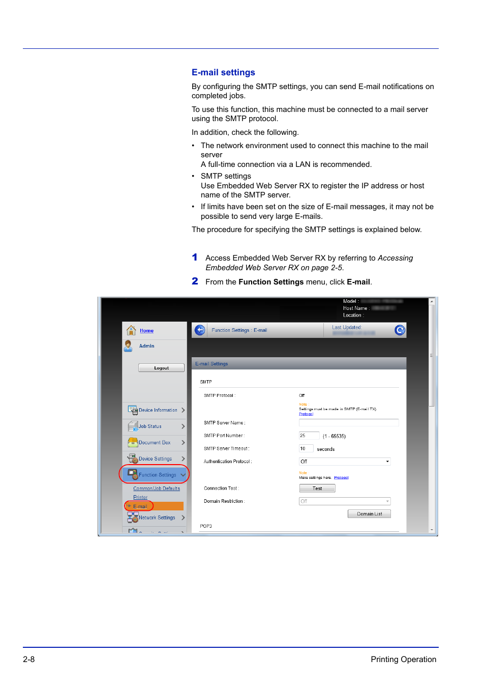 E-mail settings | TA Triumph-Adler P-C3570DN User Manual | Page 35 / 255
