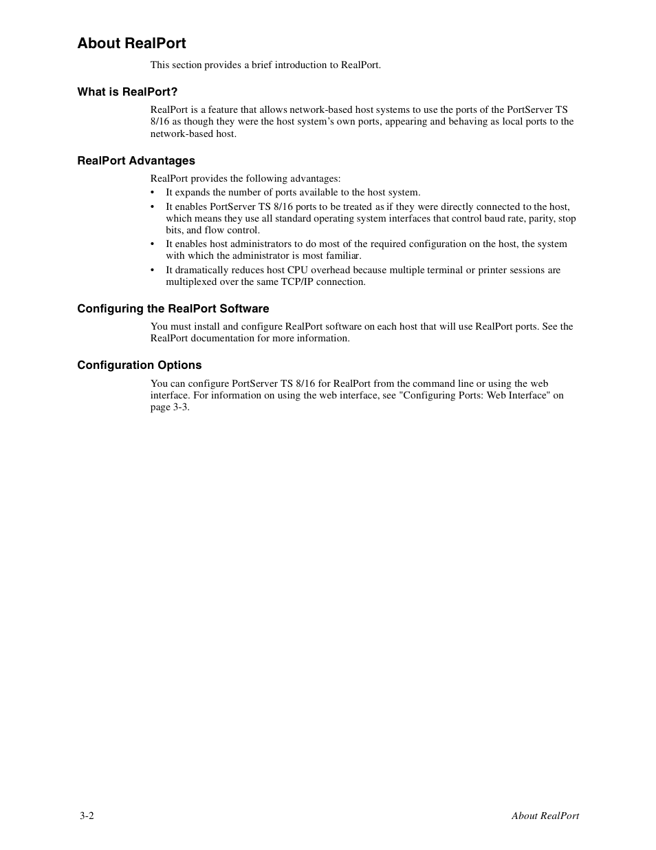 About realport -2, About realport | Digi PortServer TS8 User Manual | Page 20 / 106