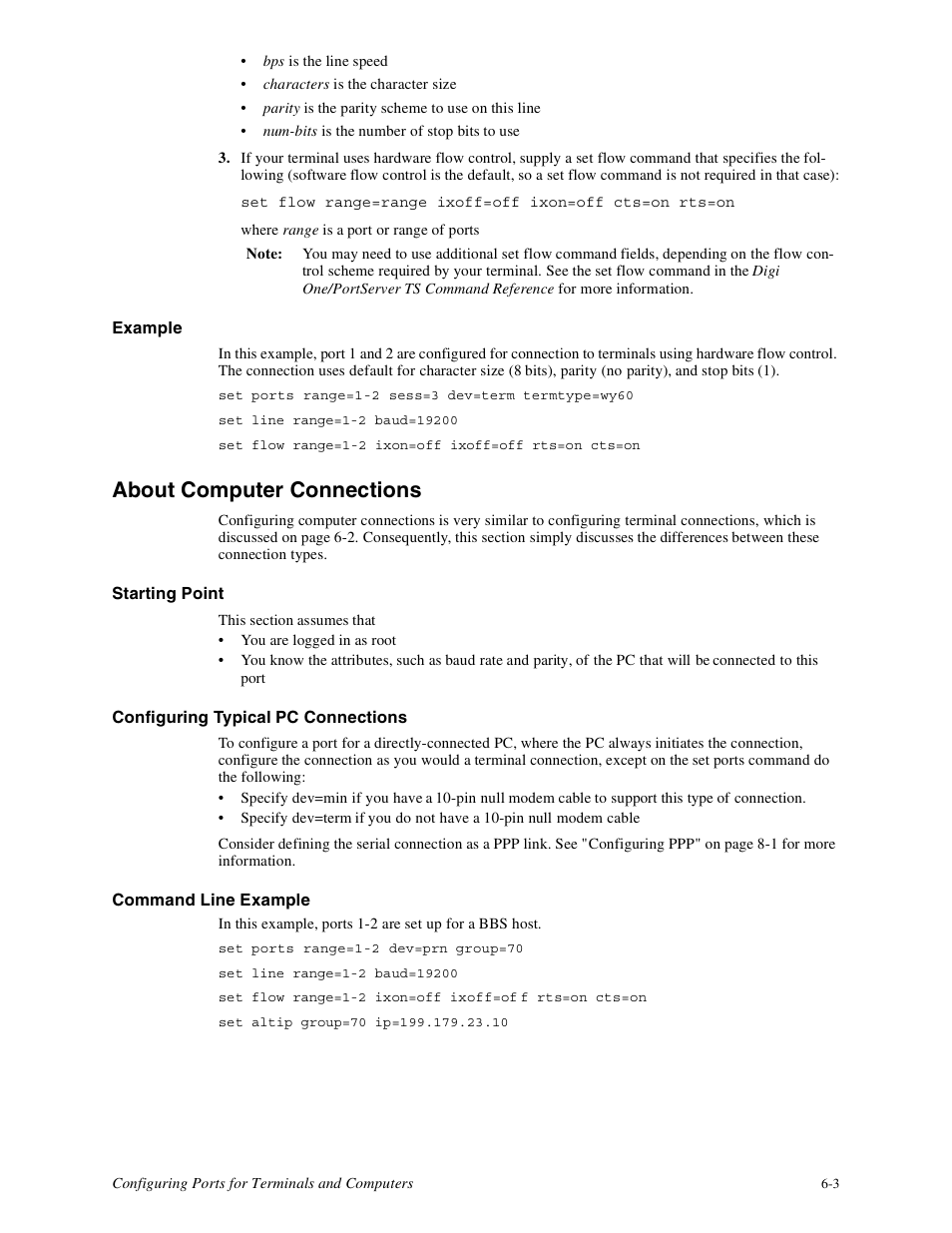 About computer connections -3, About computer connections | Digi PortServer TS8 User Manual | Page 31 / 106