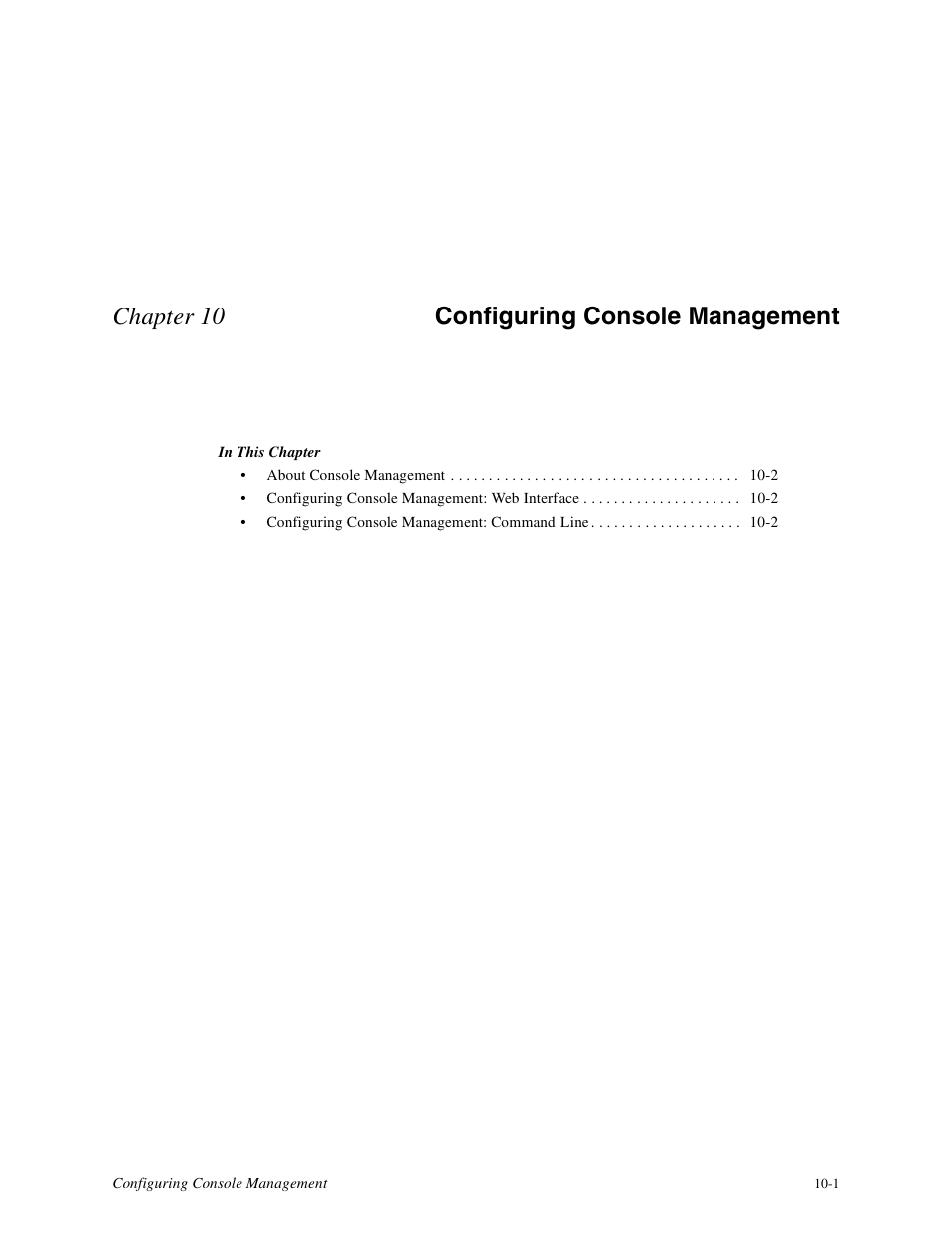 Chapter 10 configuring console management | Digi PortServer TS8 User Manual | Page 55 / 106
