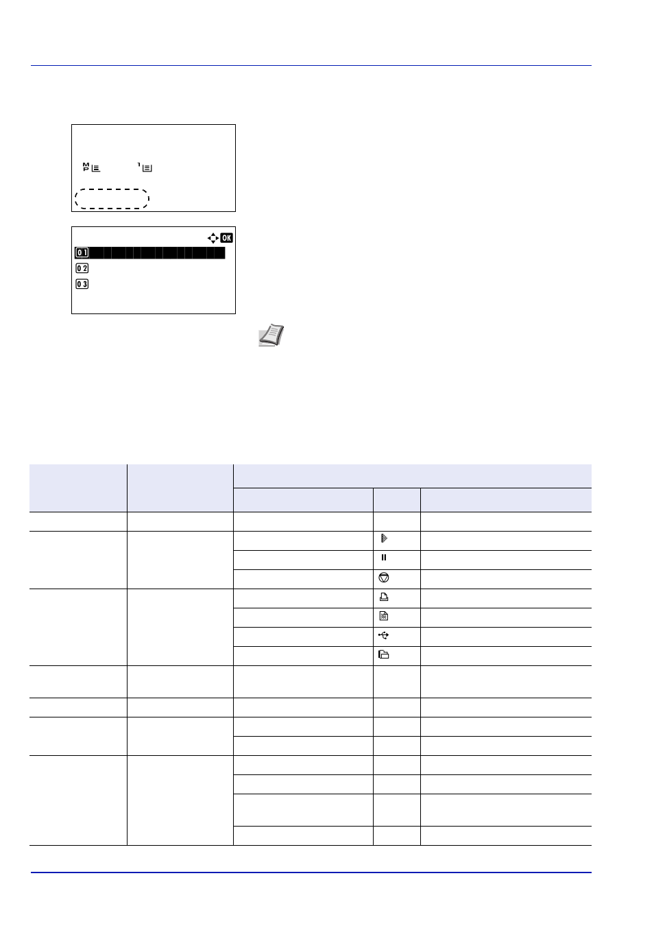 Displaying the status menu screen, Job status, Displaying the status menu screen -2 job status -2 | Displaying the status menu screen -2, Job status -2 | TA Triumph-Adler P-C4580DN User Manual | Page 120 / 360