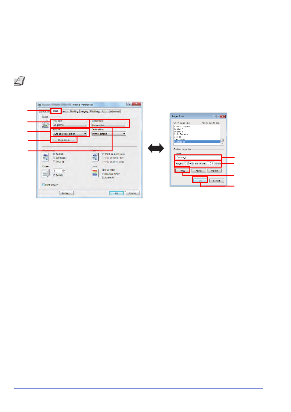 Registering a page size | TA Triumph-Adler P-C4580DN User Manual | Page 60 / 360