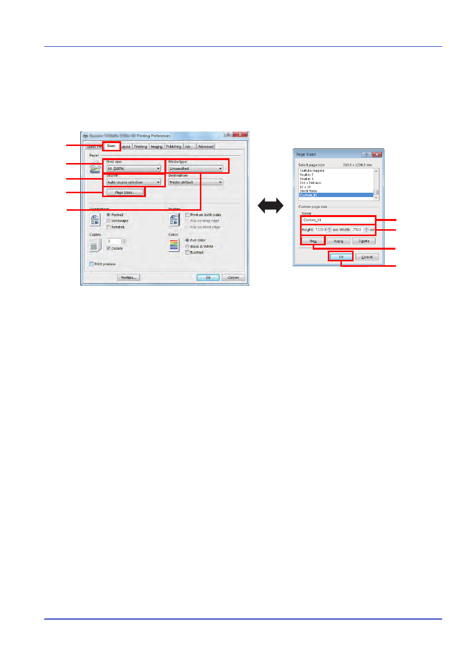 Registering a page size | TA Triumph-Adler P-C4580DN User Manual | Page 77 / 360