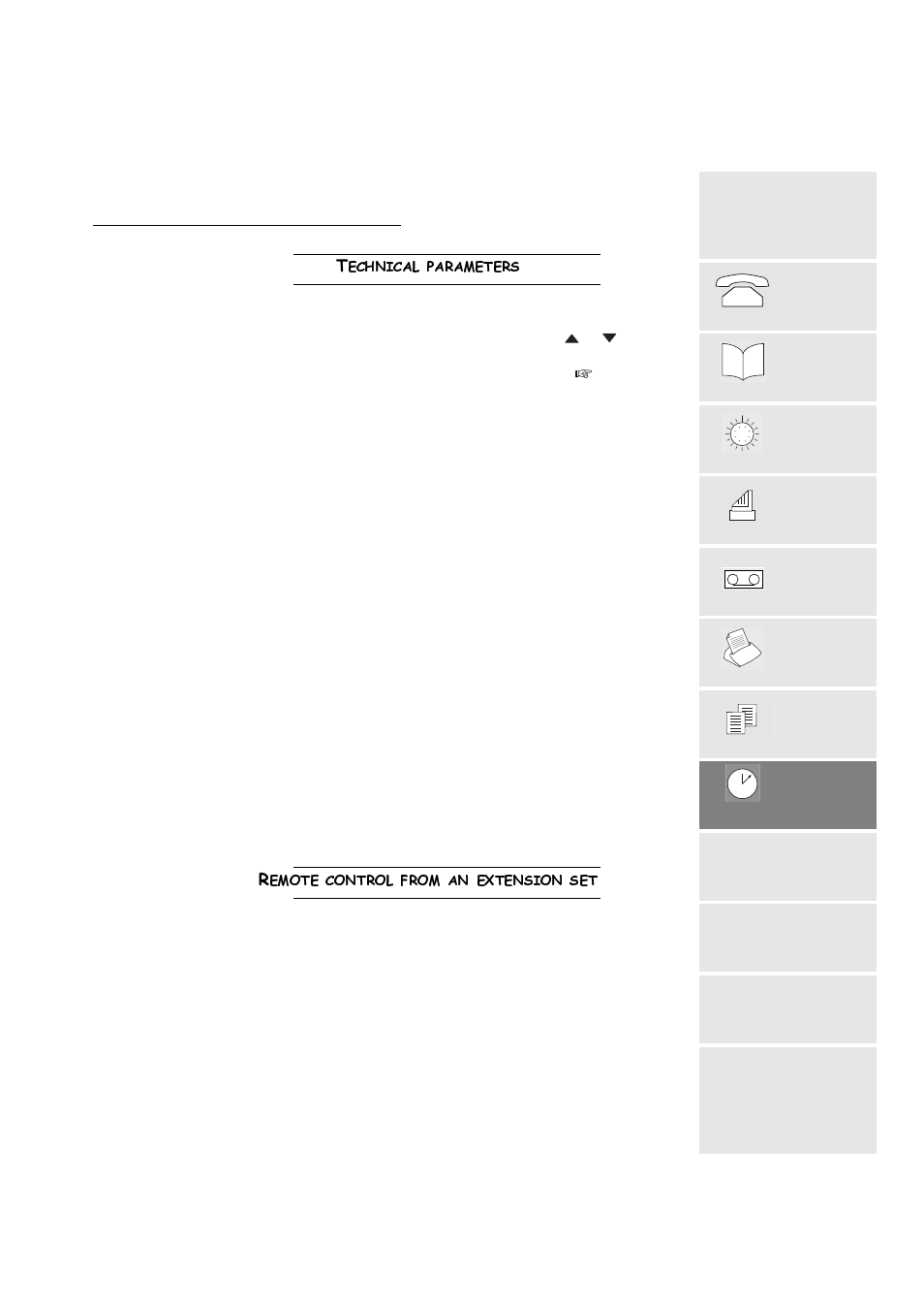 Technical parameters, Remote control from an extension set, 7hfkqlfdosdudphwhuv | 5hprwhfrqwuroiurpdqh[whqvlrqvhw | TA Triumph-Adler FAX 720 User Manual | Page 45 / 66