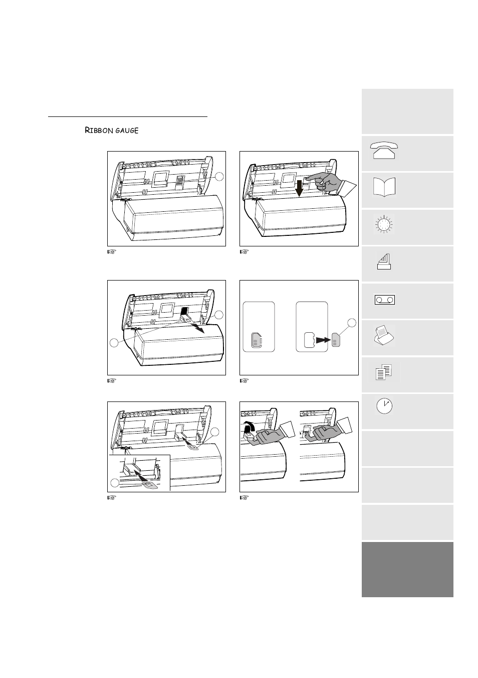 Ribbon gauge | TA Triumph-Adler FAX 720 User Manual | Page 63 / 66