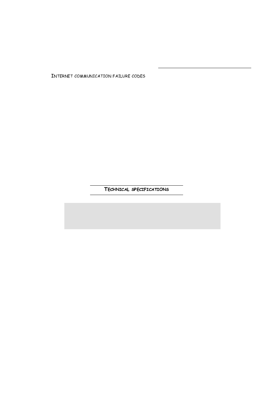 Internet communication failure codes, Technical specifications, 7hfkqlfdovshflilfdwlrqv | TA Triumph-Adler FAX 720 User Manual | Page 66 / 66