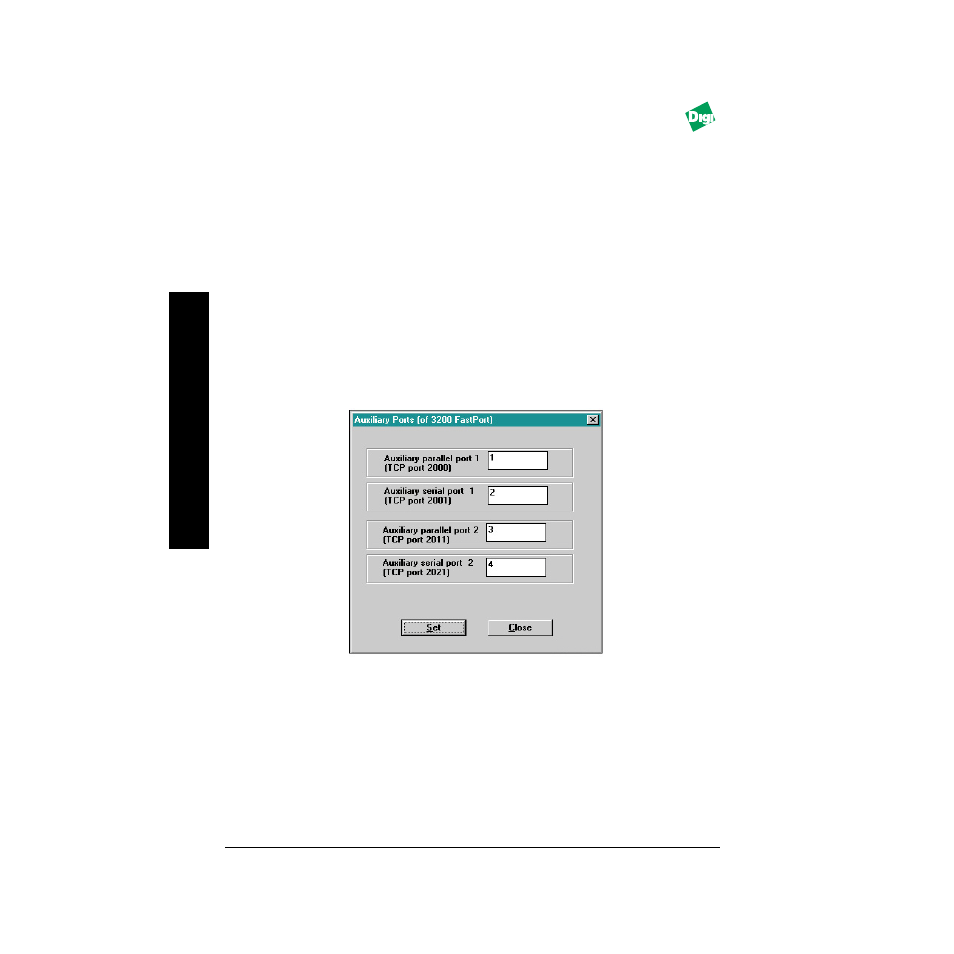 4 configuration pull-down menu, 1 auxiliary port sub-menu, Figure 4-3. auxiliary port menu | Configuration pull-down menu -4, Auxiliary port sub-menu -4 | Digi FASTPORT MIL-3200X User Manual | Page 24 / 36