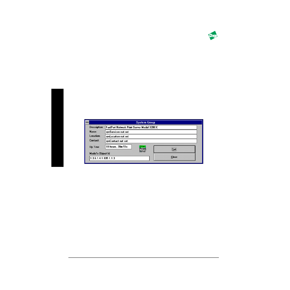 Figure 4-5. digi/milan logo message | Digi FASTPORT MIL-3200X User Manual | Page 26 / 36