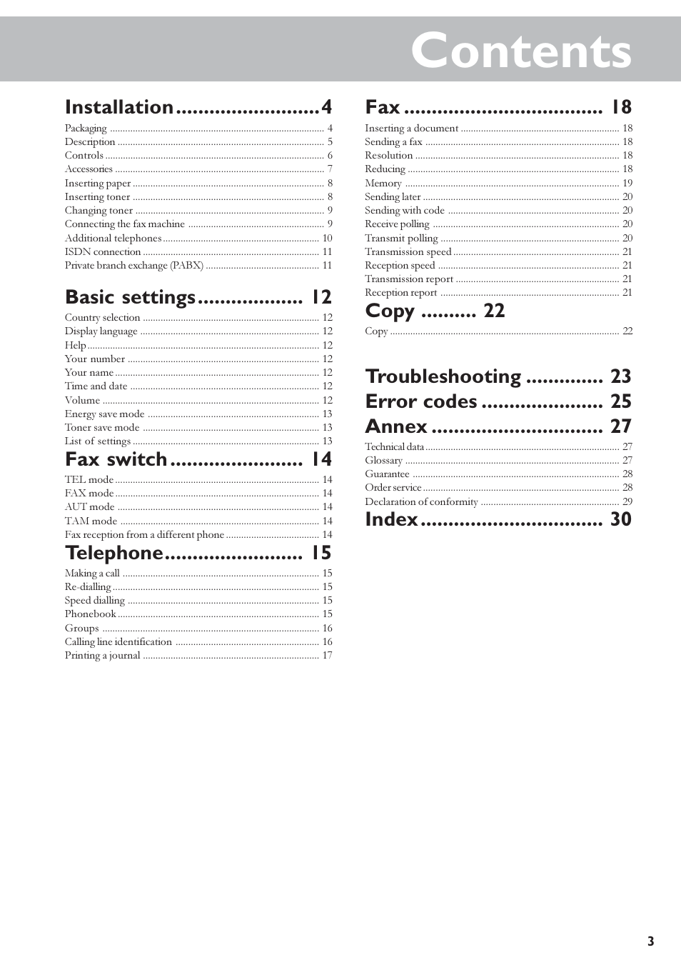 TA Triumph-Adler FAX 920 User Manual | Page 3 / 32