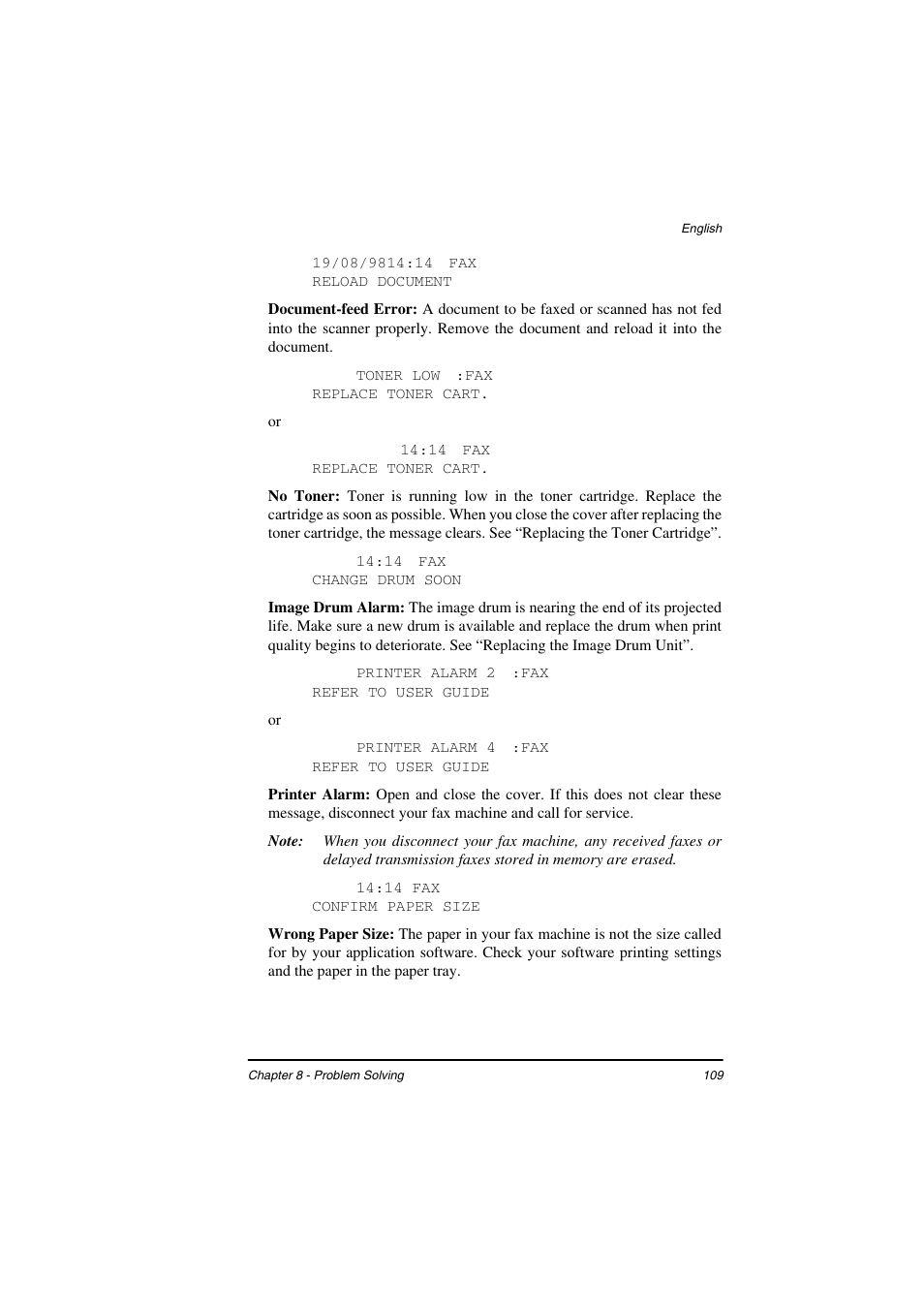 TA Triumph-Adler FAX 925 User Manual | Page 117 / 129