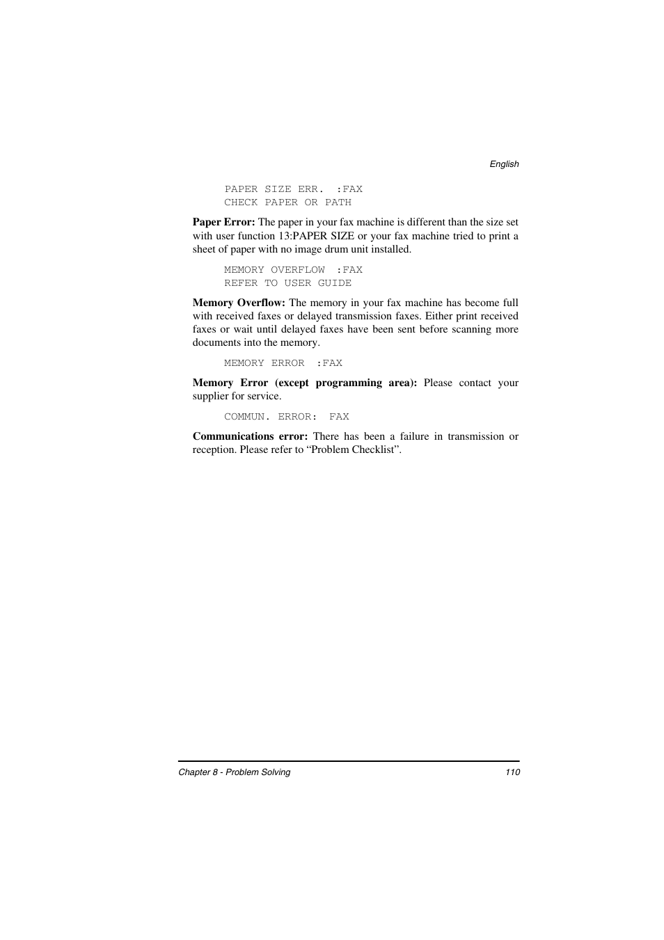 TA Triumph-Adler FAX 925 User Manual | Page 118 / 129