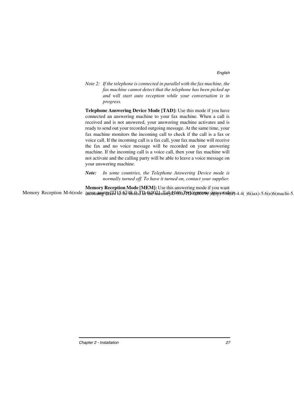 TA Triumph-Adler FAX 925 User Manual | Page 35 / 129