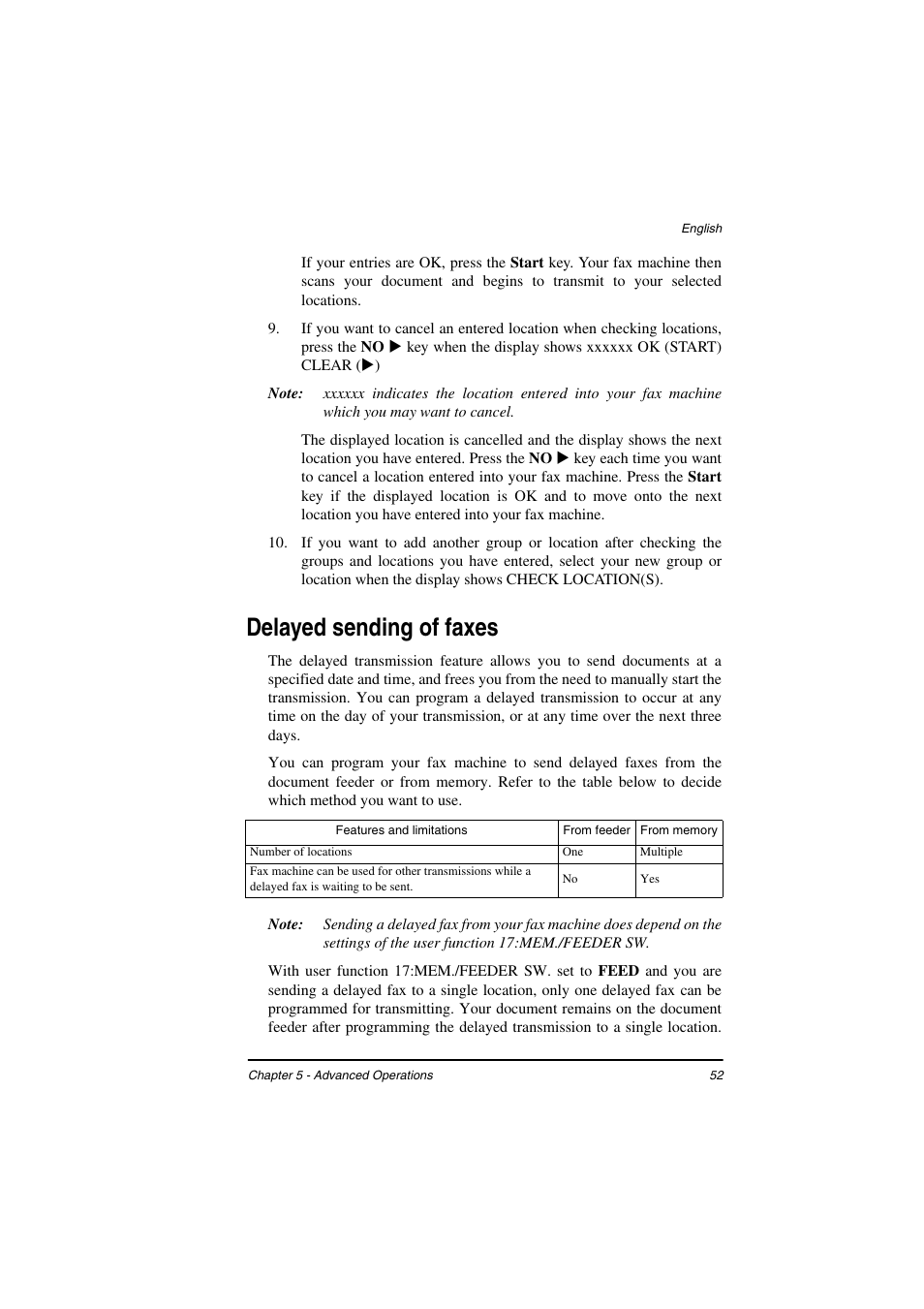 Delayed sending of faxes | TA Triumph-Adler FAX 925 User Manual | Page 60 / 129