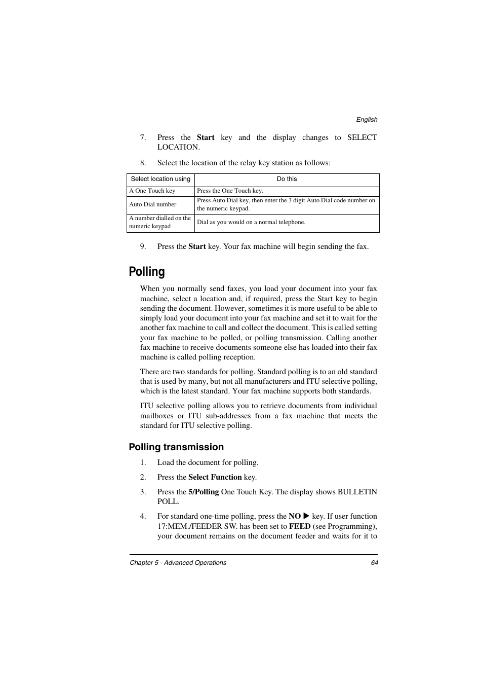 Polling, Polling transmission | TA Triumph-Adler FAX 925 User Manual | Page 72 / 129