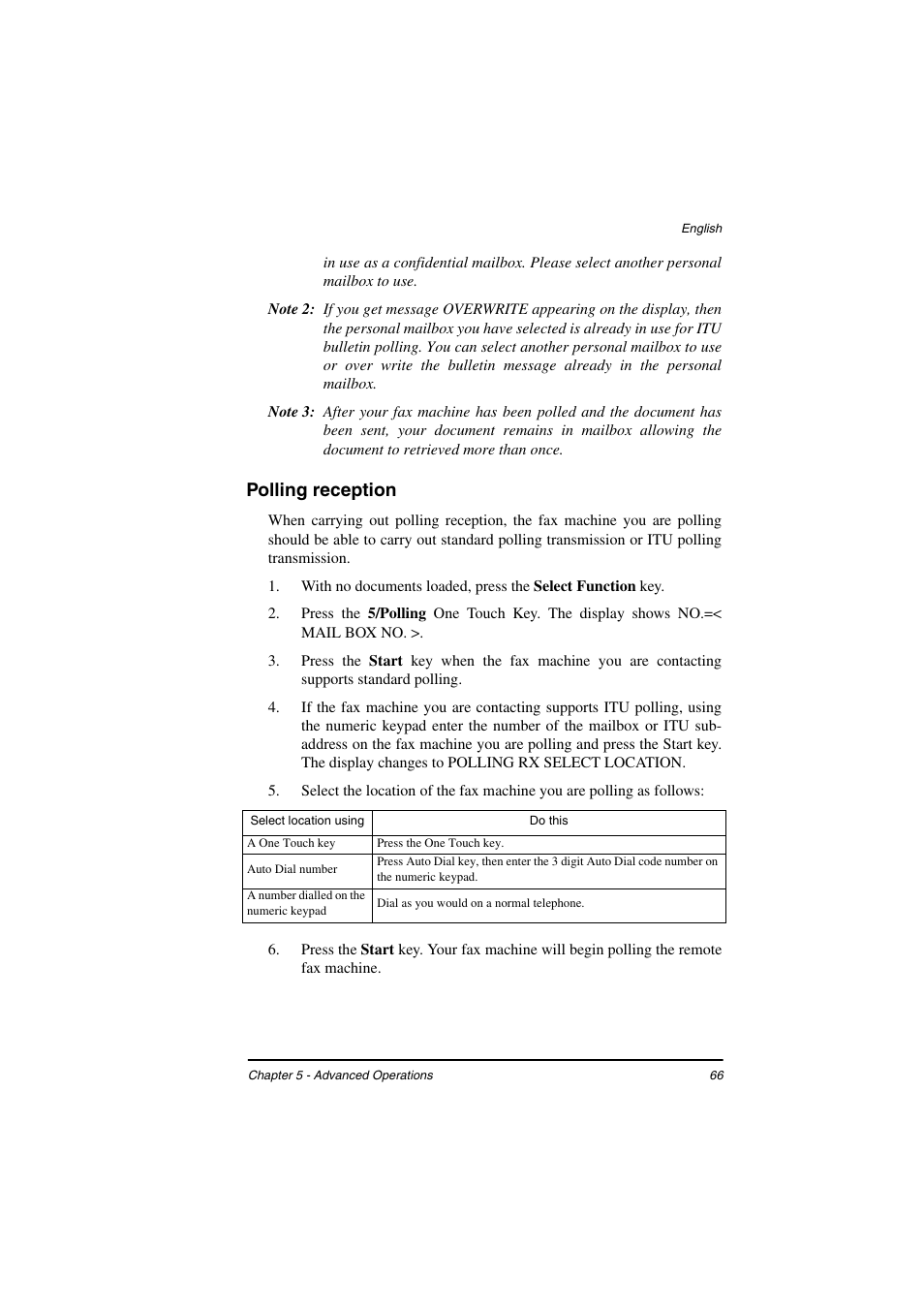 Polling reception | TA Triumph-Adler FAX 925 User Manual | Page 74 / 129