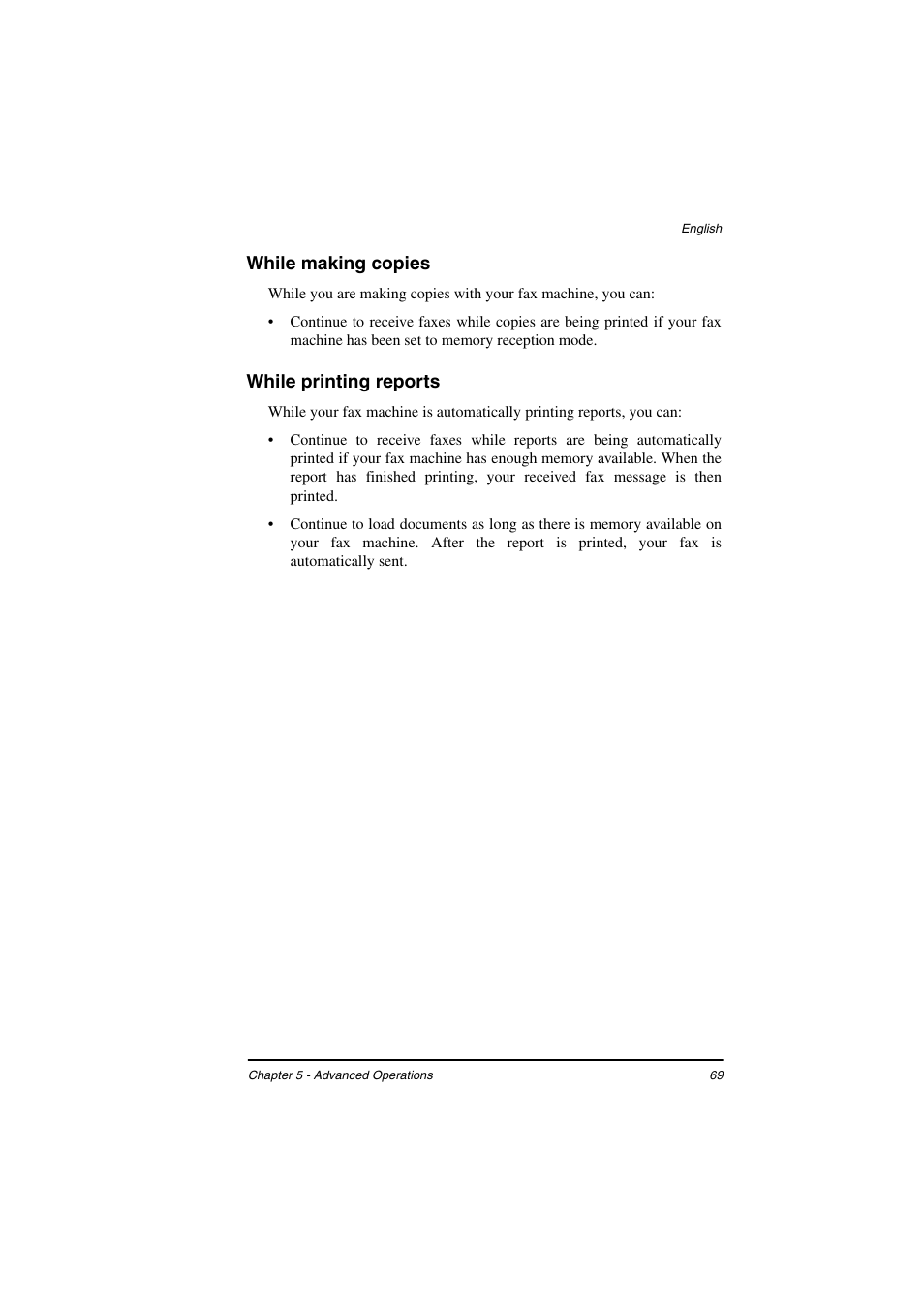 While making copies, While printing reports | TA Triumph-Adler FAX 925 User Manual | Page 77 / 129