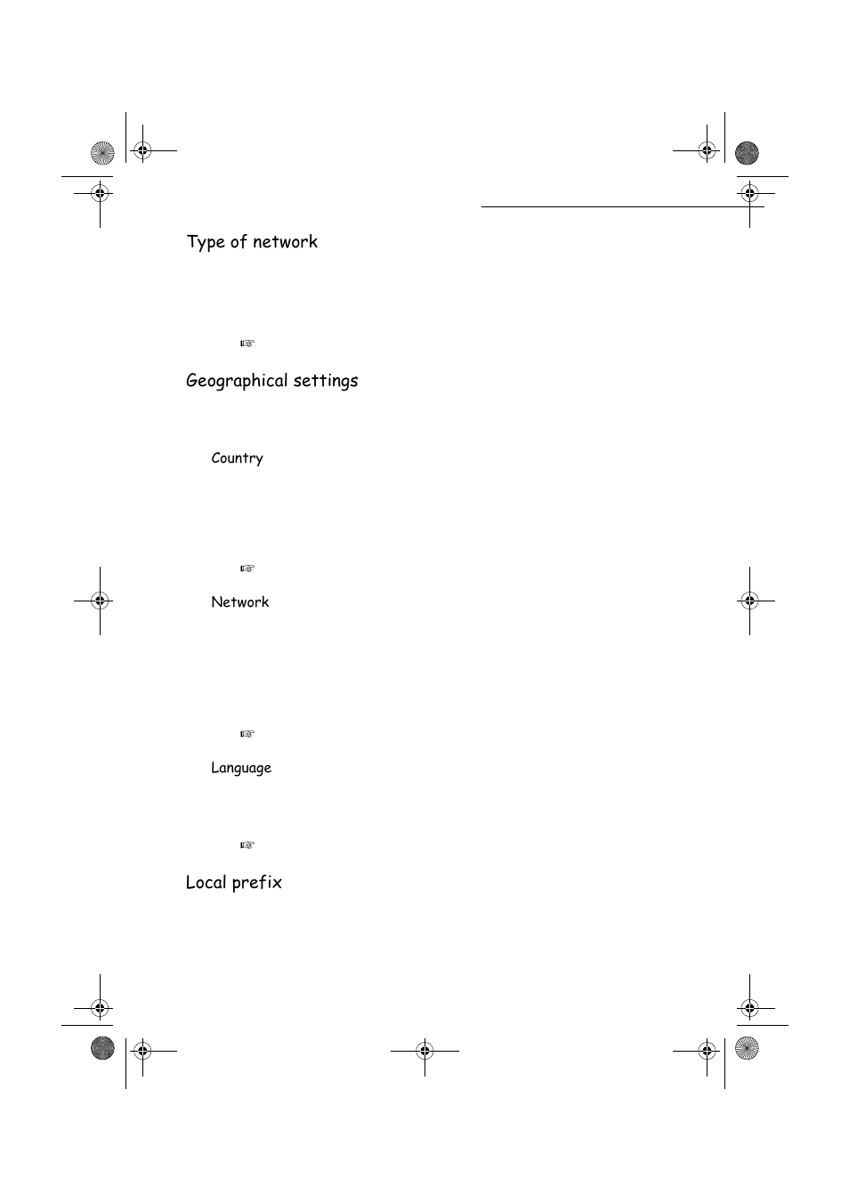 7\shriqhwzrun, Hrjudsklfdovhwwlqjv, Rfdosuhil | Rxqwu, 1hwzrun, Dqjxdjh | TA Triumph-Adler FAX 940 User Manual | Page 37 / 110