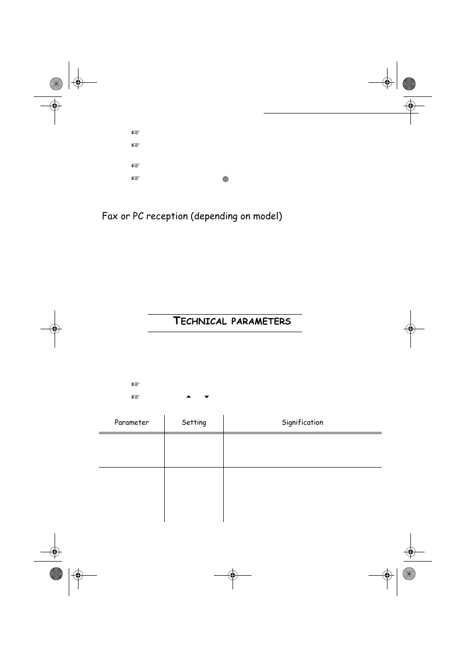 D[ru3&uhfhswlrq ghshqglqjrqprgho | TA Triumph-Adler FAX 940 User Manual | Page 41 / 110