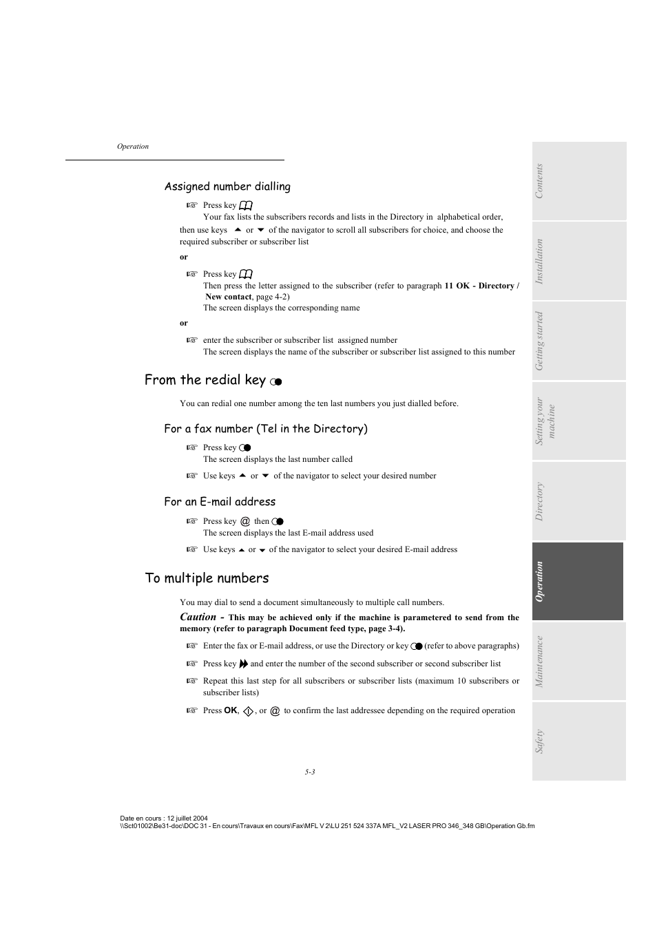 From the redial key, To multiple numbers | TA Triumph-Adler FAX 941 User Manual | Page 66 / 115