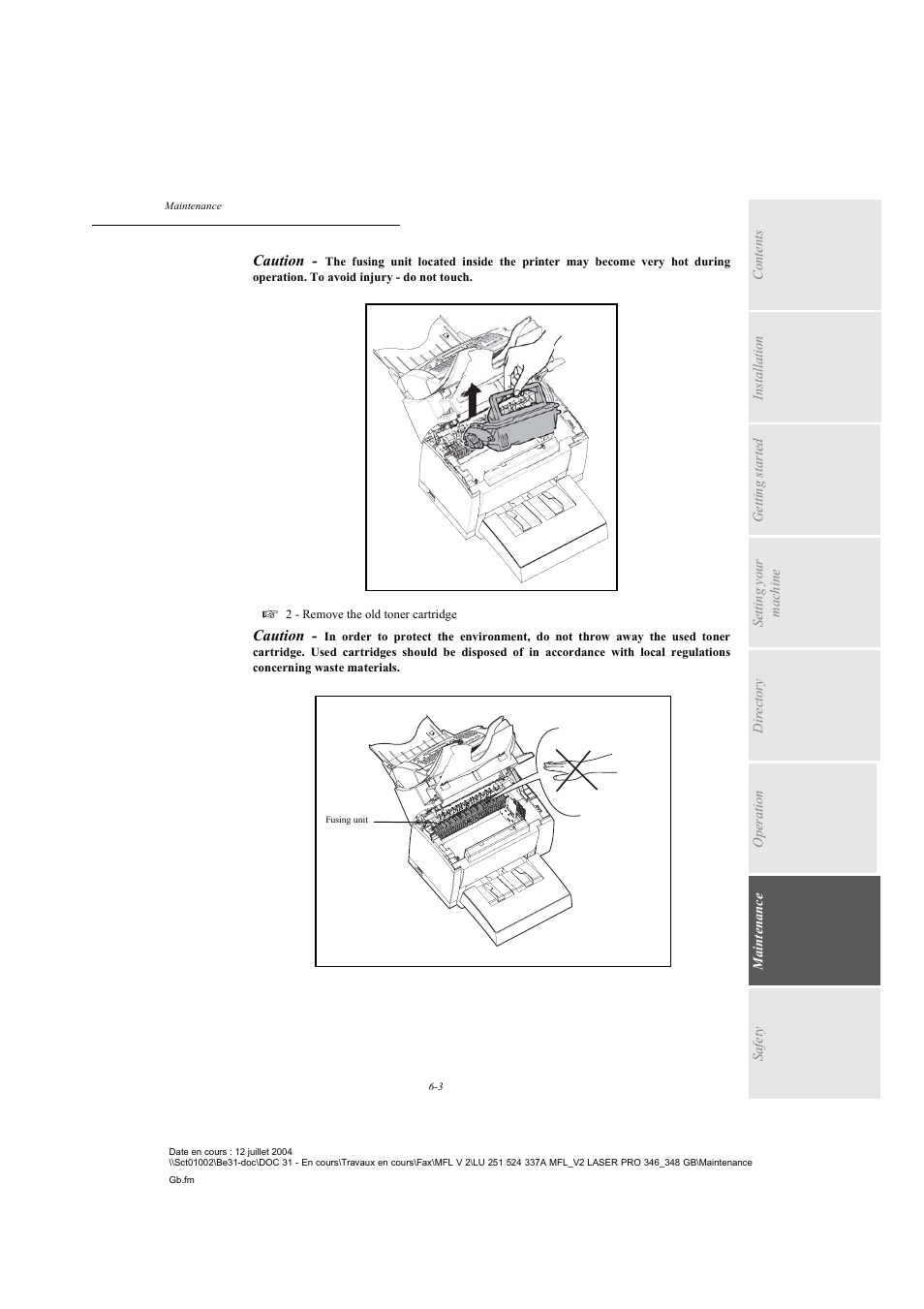 TA Triumph-Adler FAX 941 User Manual | Page 88 / 115