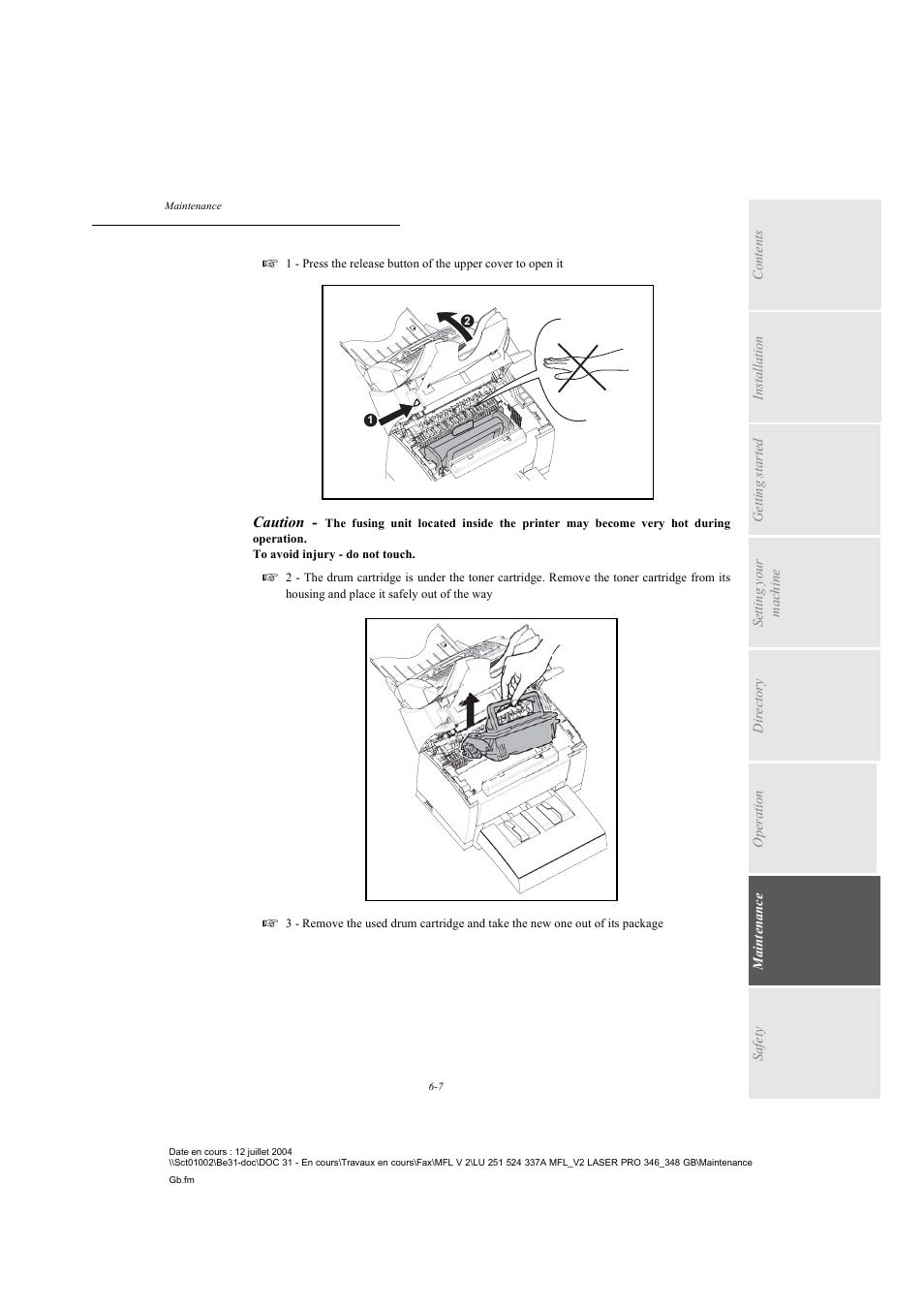 TA Triumph-Adler FAX 941 User Manual | Page 92 / 115