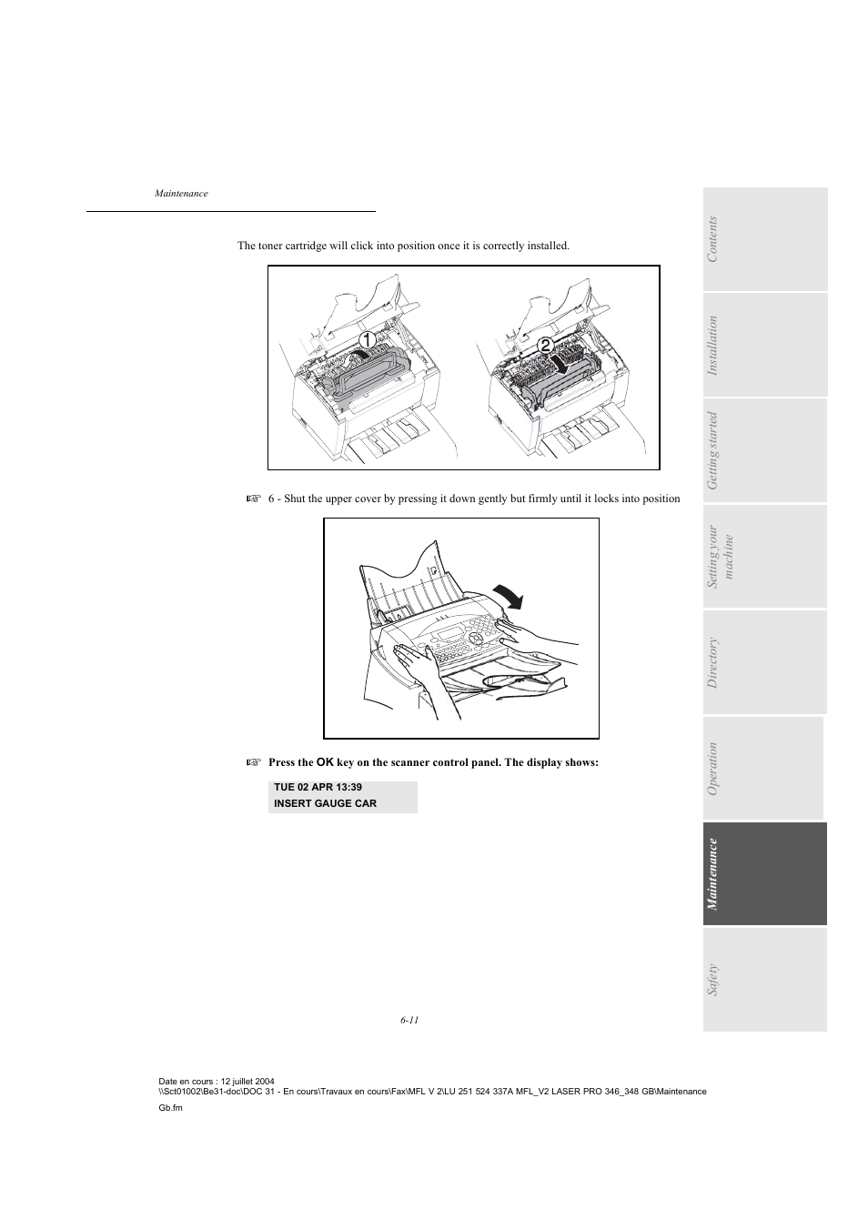 TA Triumph-Adler FAX 941 User Manual | Page 96 / 115