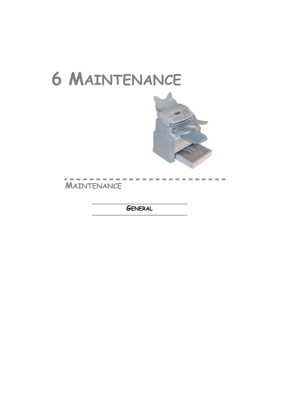 6 maintenance, Maintenance, General | Aintenance | TA Triumph-Adler FAX 942 User Manual | Page 101 / 132