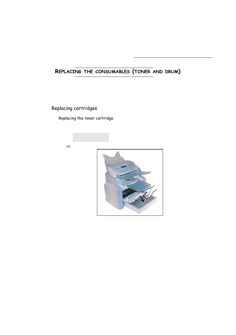 Replacing the consumables (toner and drum), Replacing cartridges, P. 6-2 | TA Triumph-Adler FAX 942 User Manual | Page 102 / 132