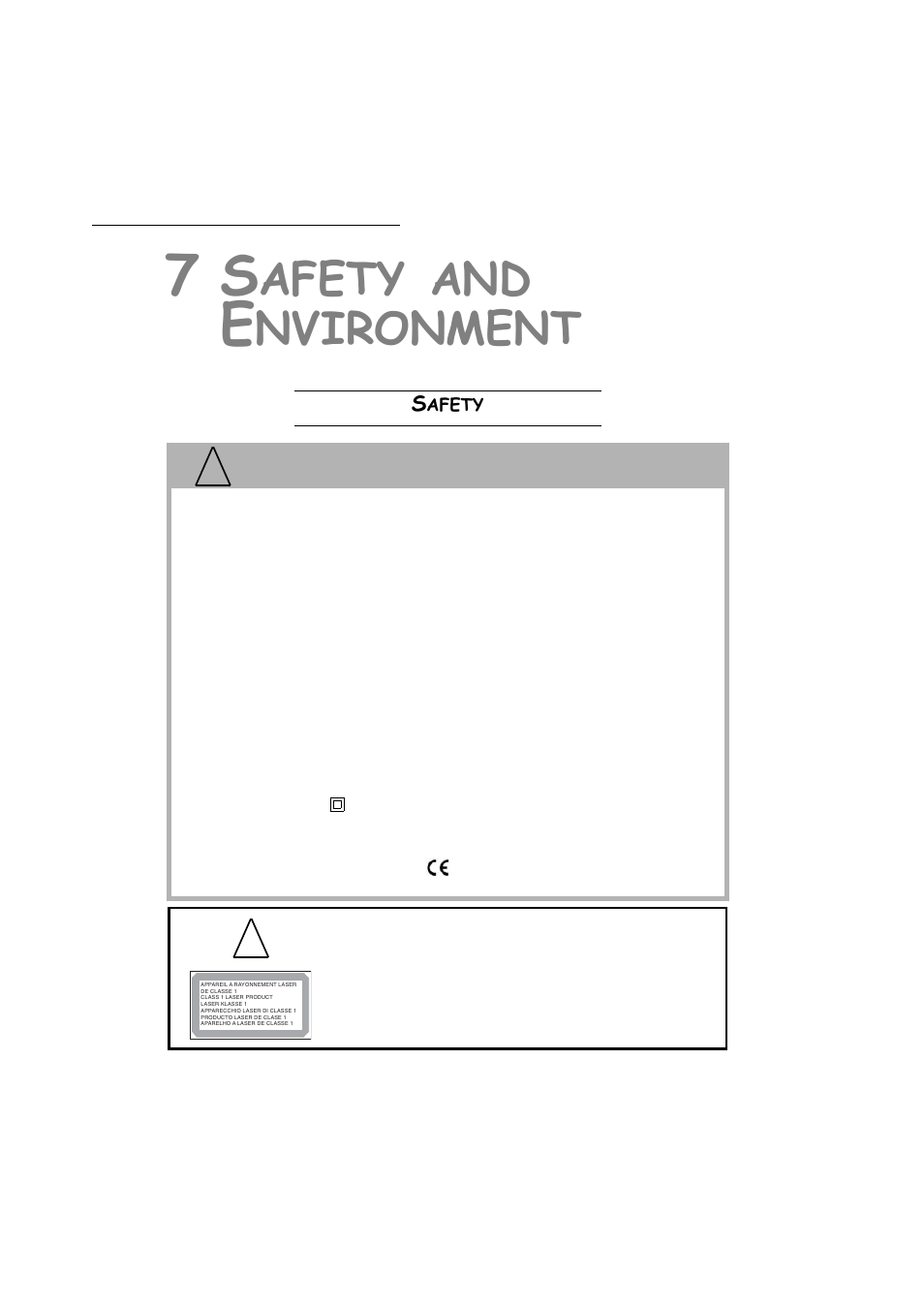 7 safety and environment, Safety, Afety | Nvironment | TA Triumph-Adler FAX 942 User Manual | Page 129 / 132