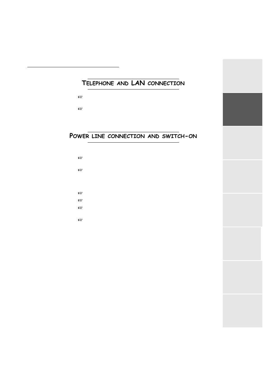 Telephone and lan connection, Power line connection and switch-on | TA Triumph-Adler FAX 942 User Manual | Page 25 / 132