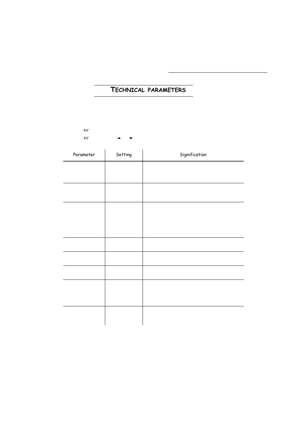 Technical parameters, P. 3-8, Echnical | Parameters | TA Triumph-Adler FAX 942 User Manual | Page 44 / 132