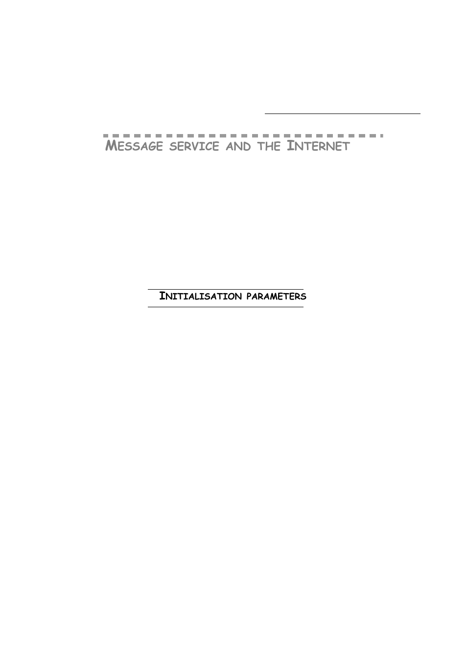 Message service and the internet, Initialisation parameters, Essage | Service, Nternet | TA Triumph-Adler FAX 942 User Manual | Page 50 / 132