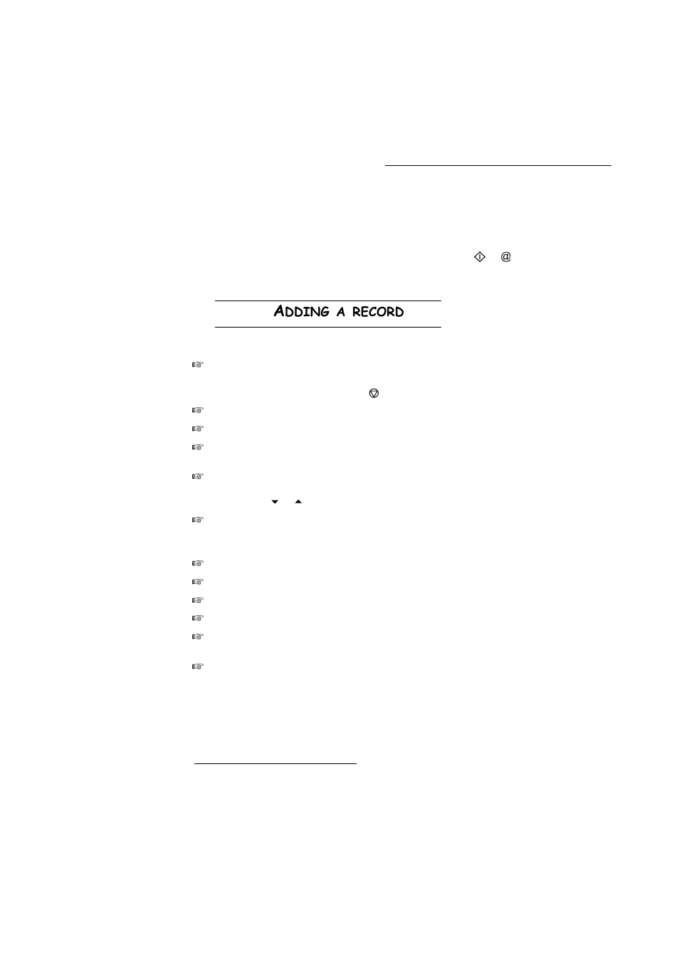 Adding a record, P. 4-2, Dding | Record | TA Triumph-Adler FAX 942 User Manual | Page 62 / 132