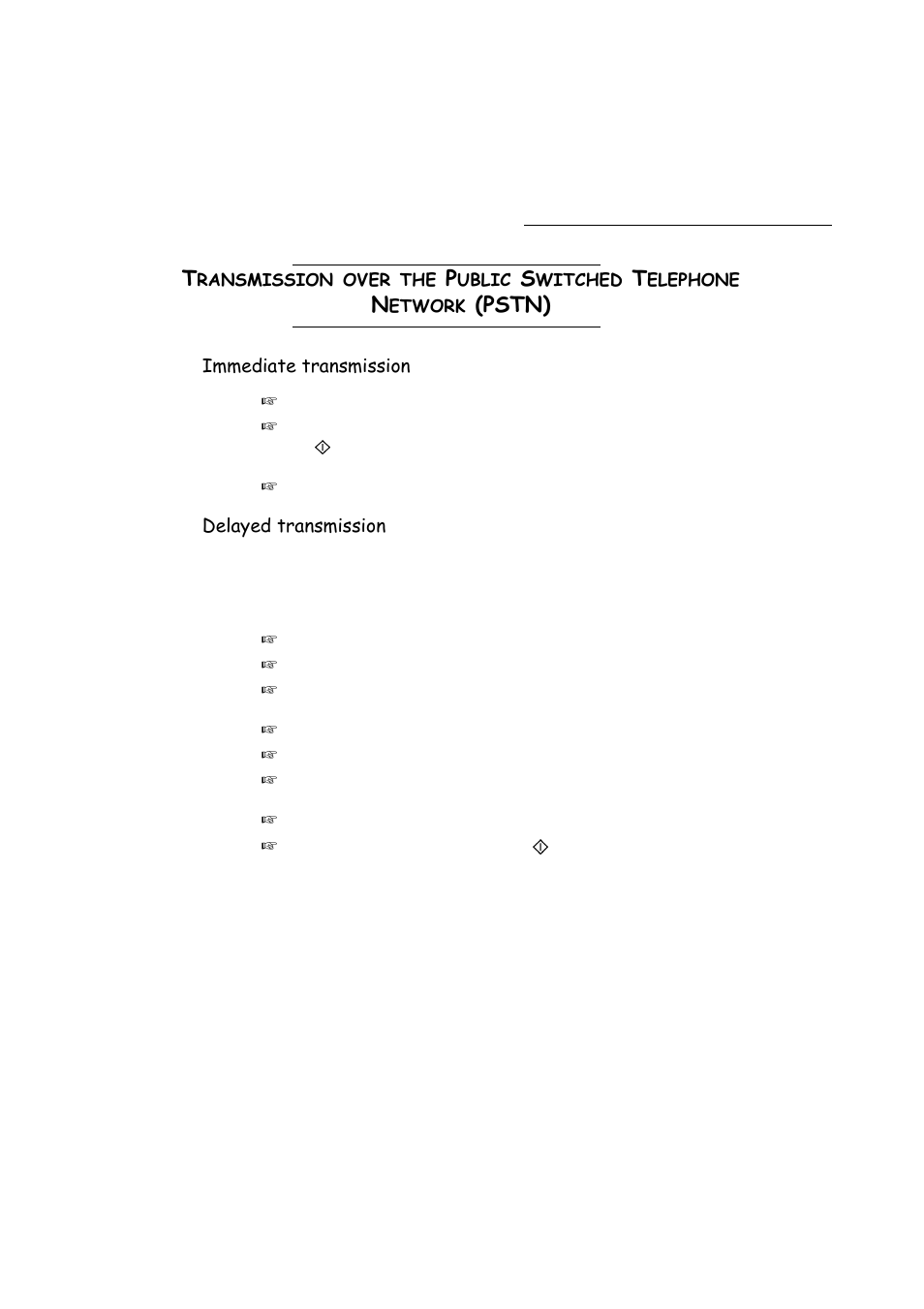 Immediate transmission, Delayed transmission, P. 5-4 | Pstn) | TA Triumph-Adler FAX 942 User Manual | Page 74 / 132