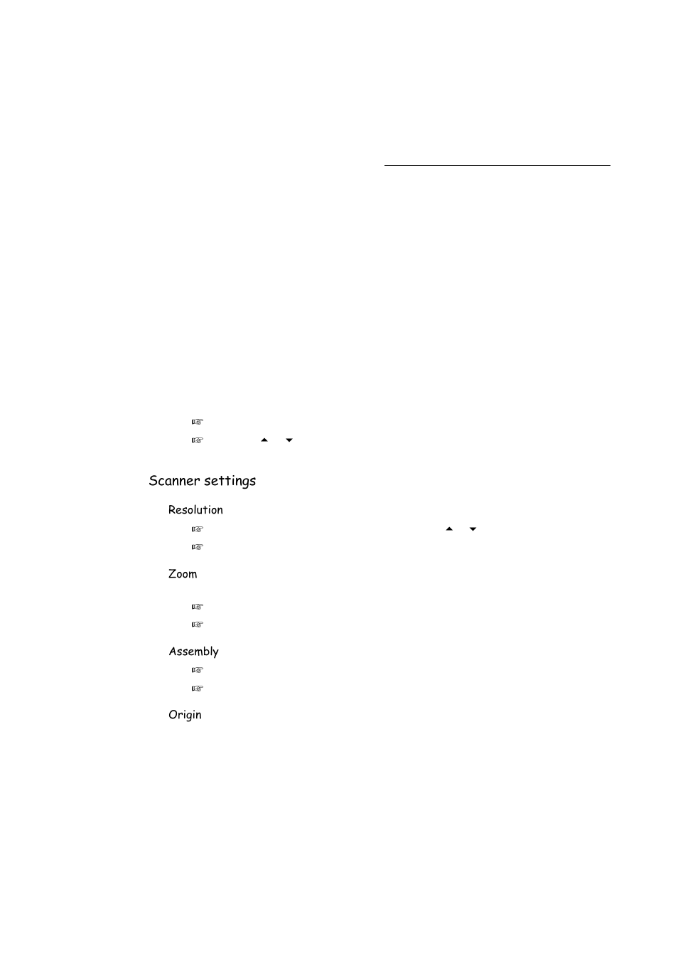 Scanner settings, P. 5-14, Caution | Resolution, Zoom, Assembly, Origin | TA Triumph-Adler FAX 942 User Manual | Page 84 / 132