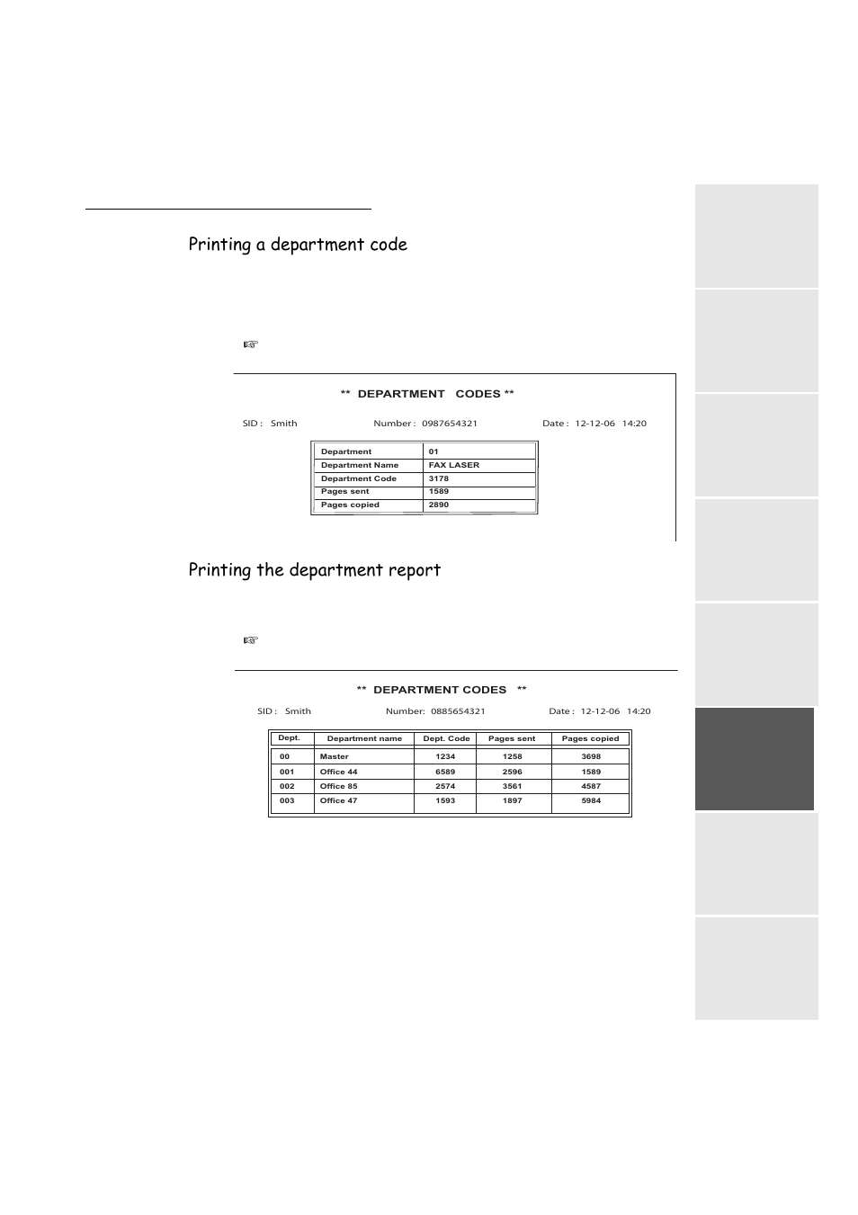 Printing a department code, Printing the department report, P. 5-25 | TA Triumph-Adler FAX 942 User Manual | Page 95 / 132