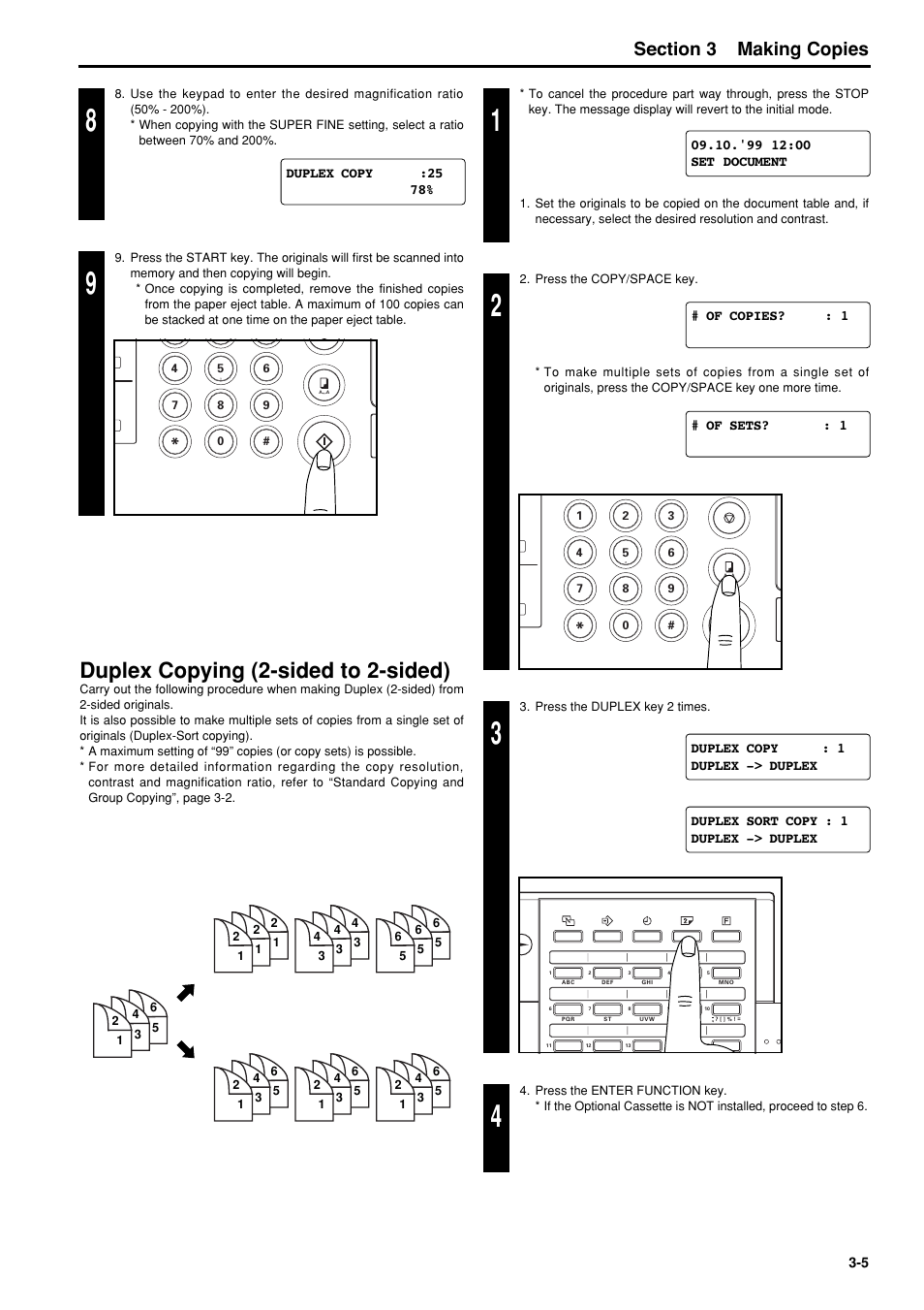 Duplex copying (2-sided to 2-sided), Duplex copying (2-sided to 2-sided) -5, 6hfwlrq making copies | TA Triumph-Adler FAX 950 User Manual | Page 43 / 155