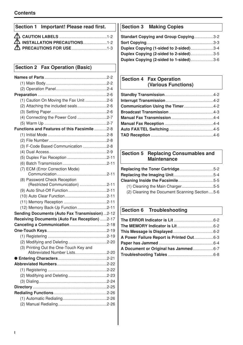 TA Triumph-Adler FAX 950 User Manual | Page 6 / 155