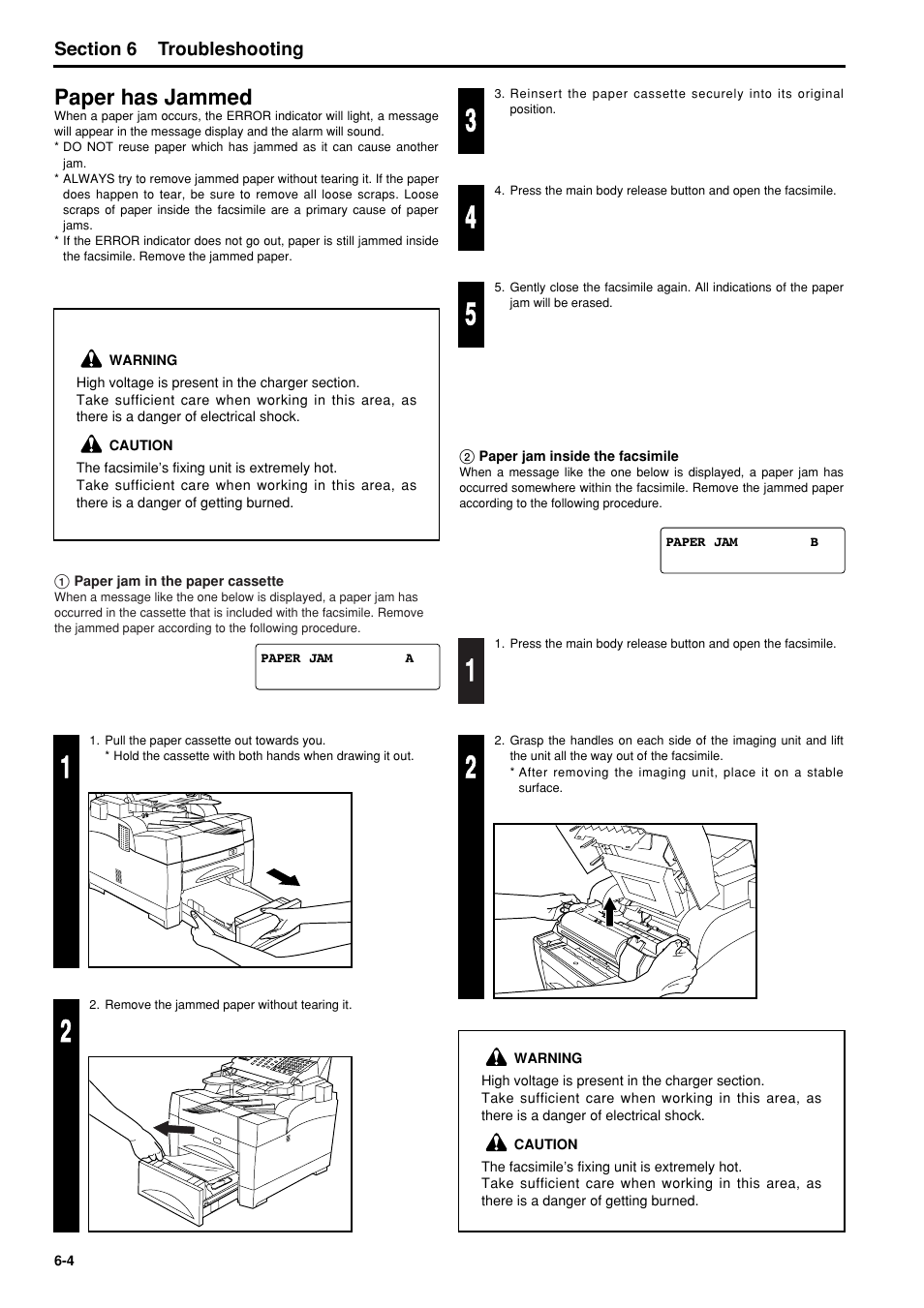 Paper has jammed, Paper has jammed -4 | TA Triumph-Adler FAX 950 User Manual | Page 64 / 155