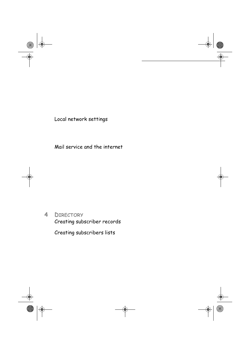 Rfdoqhwzrunvhwwlqjv, 0dlovhuylfhdqgwkhlqwhuqhw, Uhdwlqjvxevfulehuuhfrugv | Uhdwlqjvxevfulehuvolvwv | TA Triumph-Adler FAX 970 User Manual | Page 5 / 101