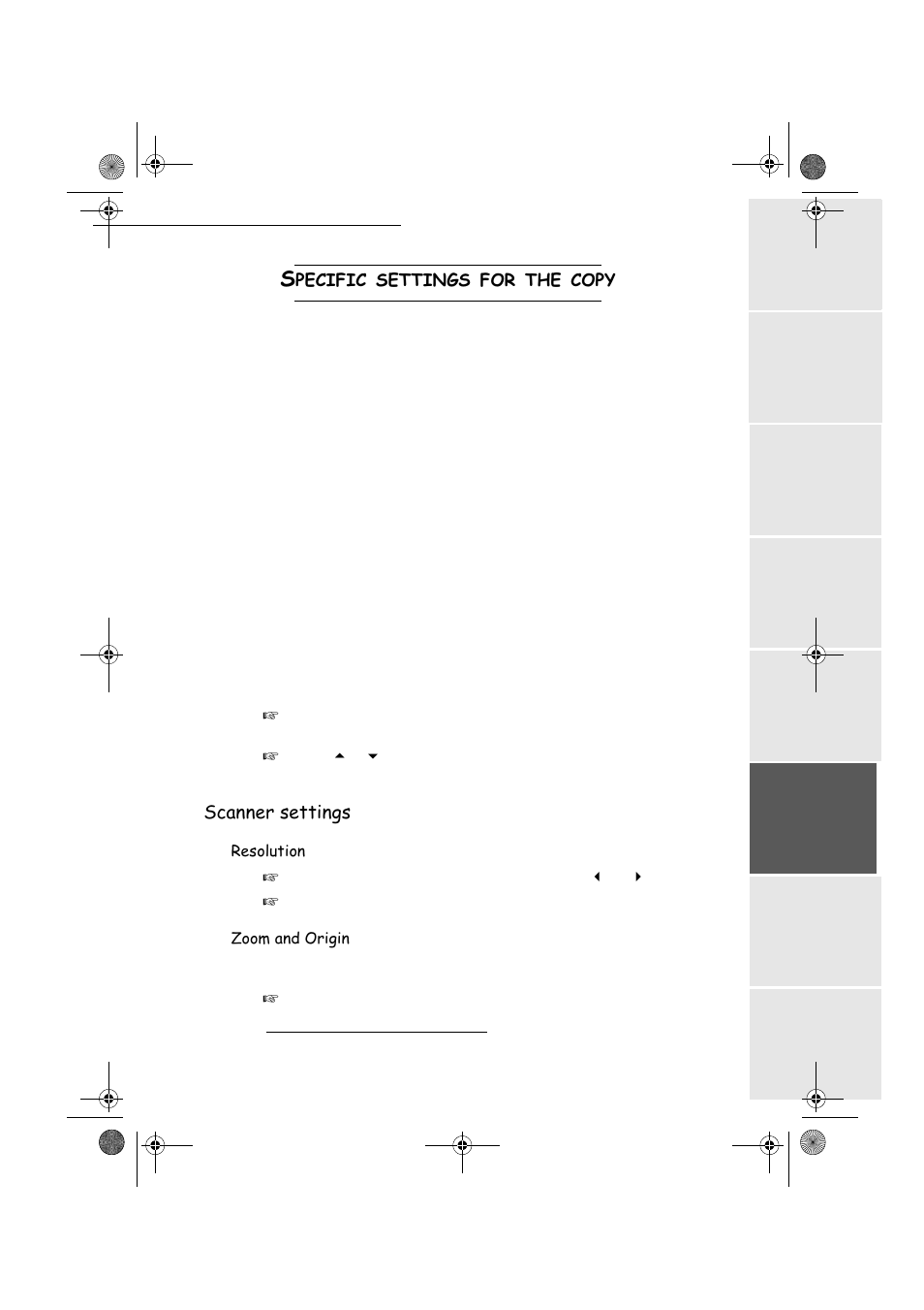 6fdqqhuvhwwlqjv, Caution, 5hvroxwlrq | Rrpdqg2uljlq | TA Triumph-Adler FAX 970 User Manual | Page 66 / 101