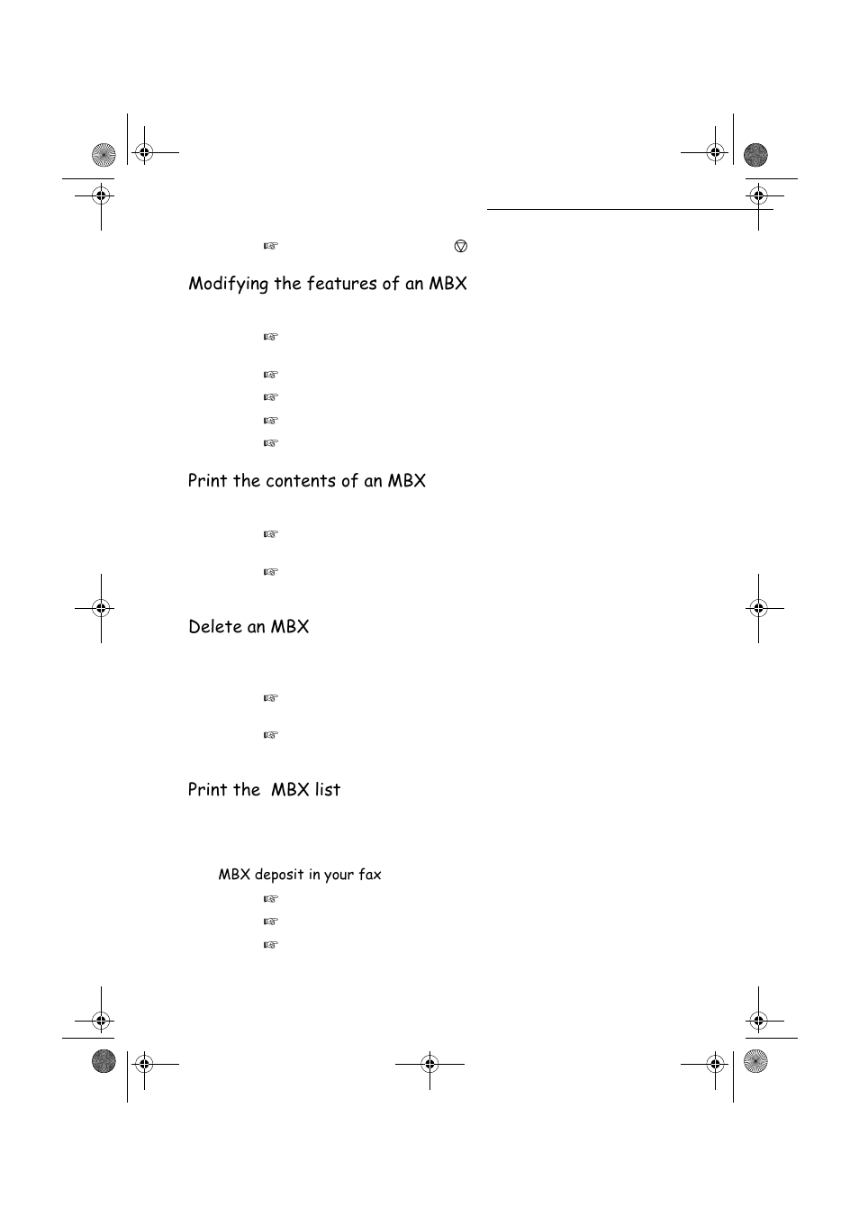 0rgli\lqjwkhihdwxuhvridq0, 3ulqwwkhfrqwhqwvridq0, Hohwhdq0 | 3ulqwwkh0%;olvw, 0%;ghsrvlwlq\rxuid | TA Triumph-Adler FAX 970 User Manual | Page 75 / 101