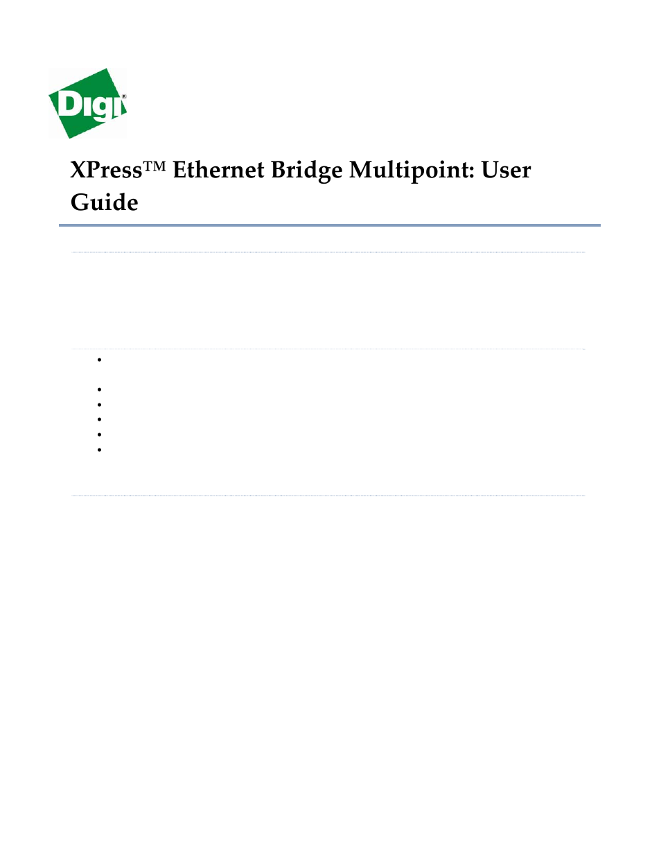 Digi XEB09-BCS User Manual | 6 pages