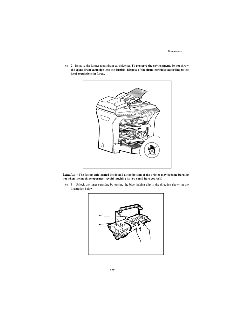 Caution | TA Triumph-Adler MFP 980 User Manual | Page 103 / 125