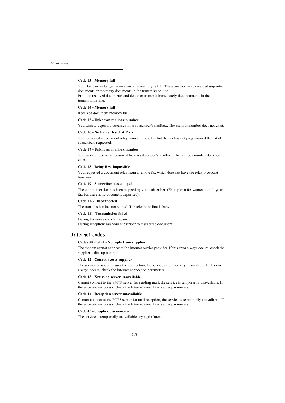 Internet codes | TA Triumph-Adler MFP 980 User Manual | Page 112 / 125