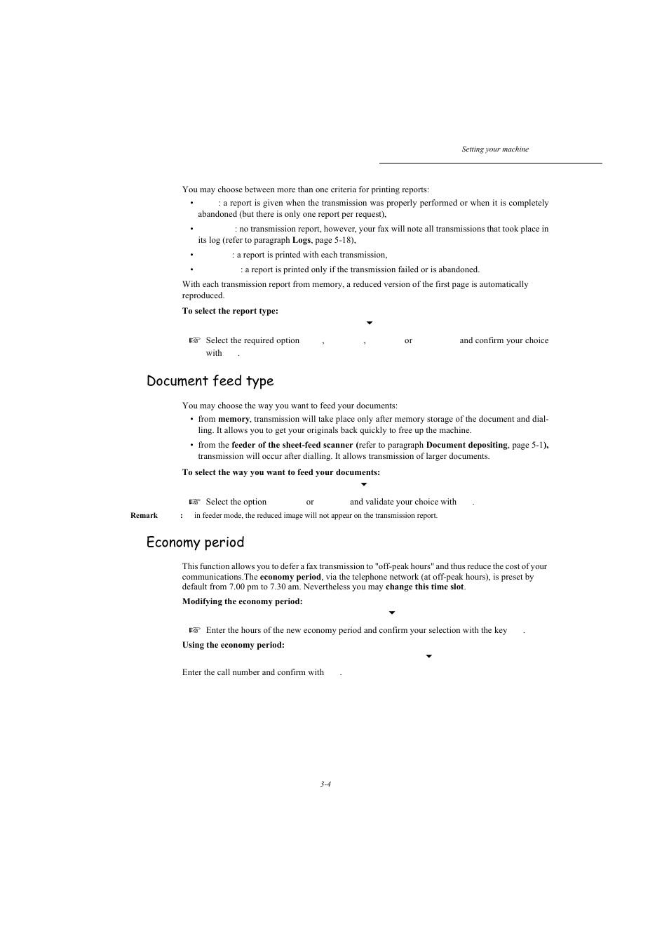 Document feed type, Economy period, P. 3-4 | TA Triumph-Adler MFP 980 User Manual | Page 41 / 125