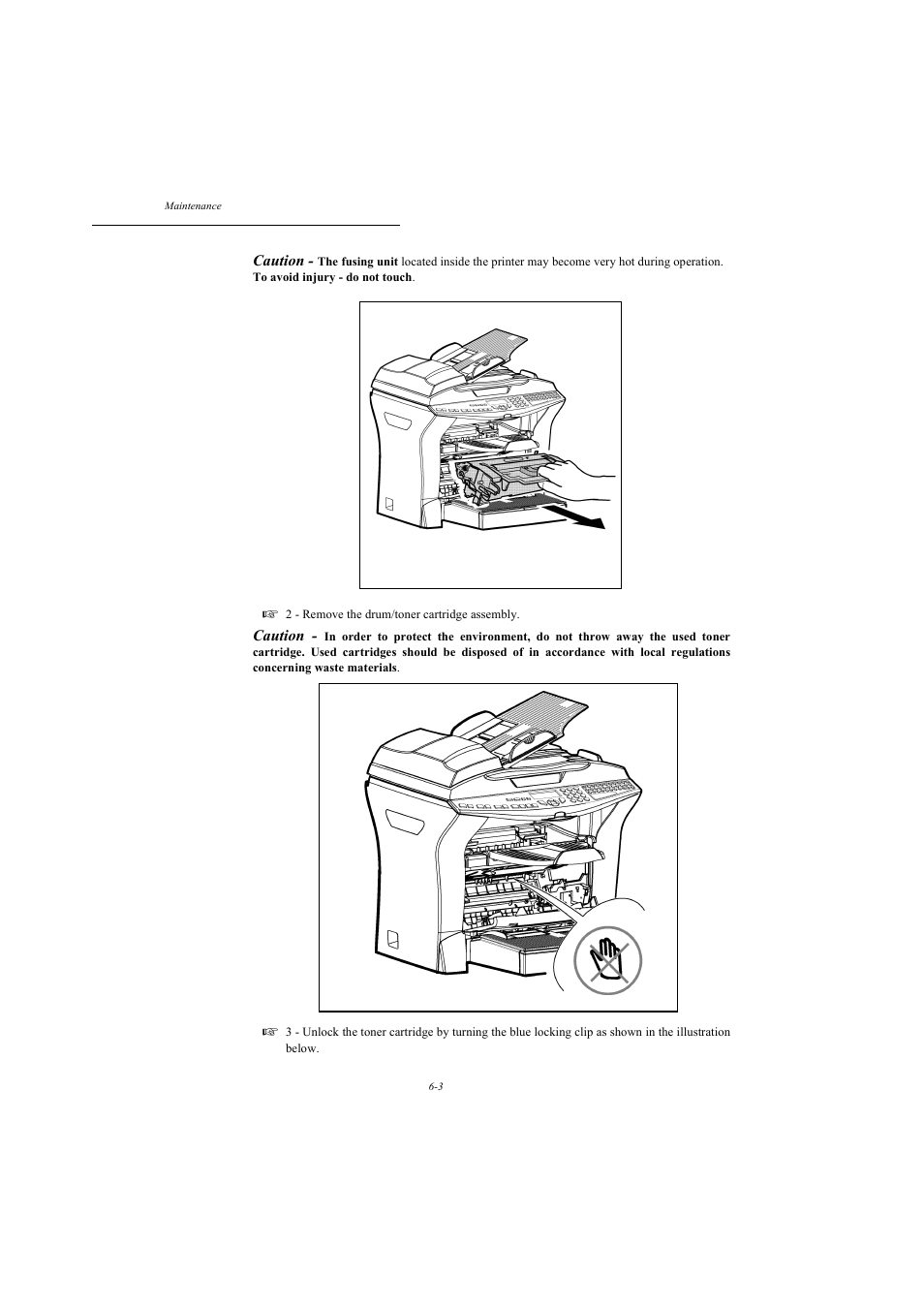 Caution | TA Triumph-Adler MFP 980 User Manual | Page 96 / 125