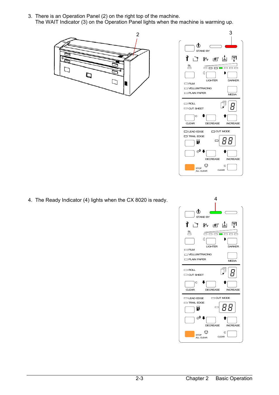 Chapter 2 basic operation 2-3 | TA Triumph-Adler CX 8020 User Manual | Page 25 / 84
