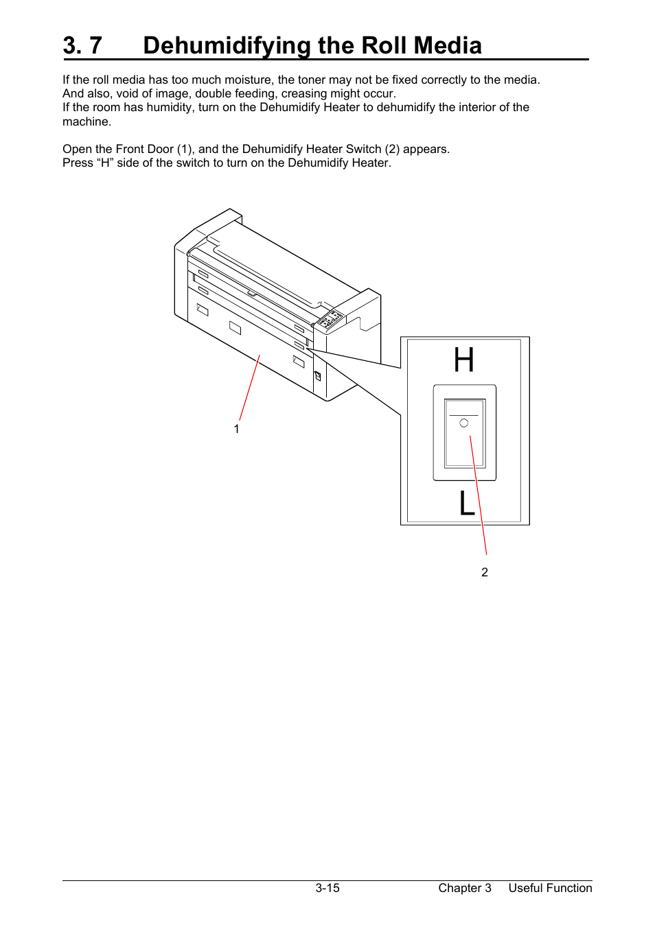 7 dehumidifying the roll media | TA Triumph-Adler CX 8020 User Manual | Page 58 / 84