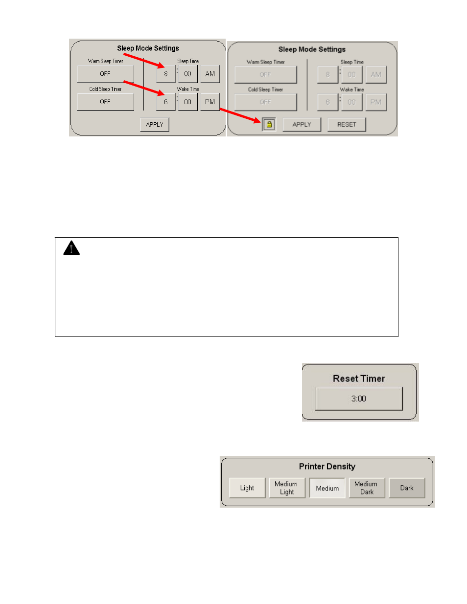 5 reset timer, 6 printer density | TA Triumph-Adler CX 8036 User Manual | Page 103 / 268